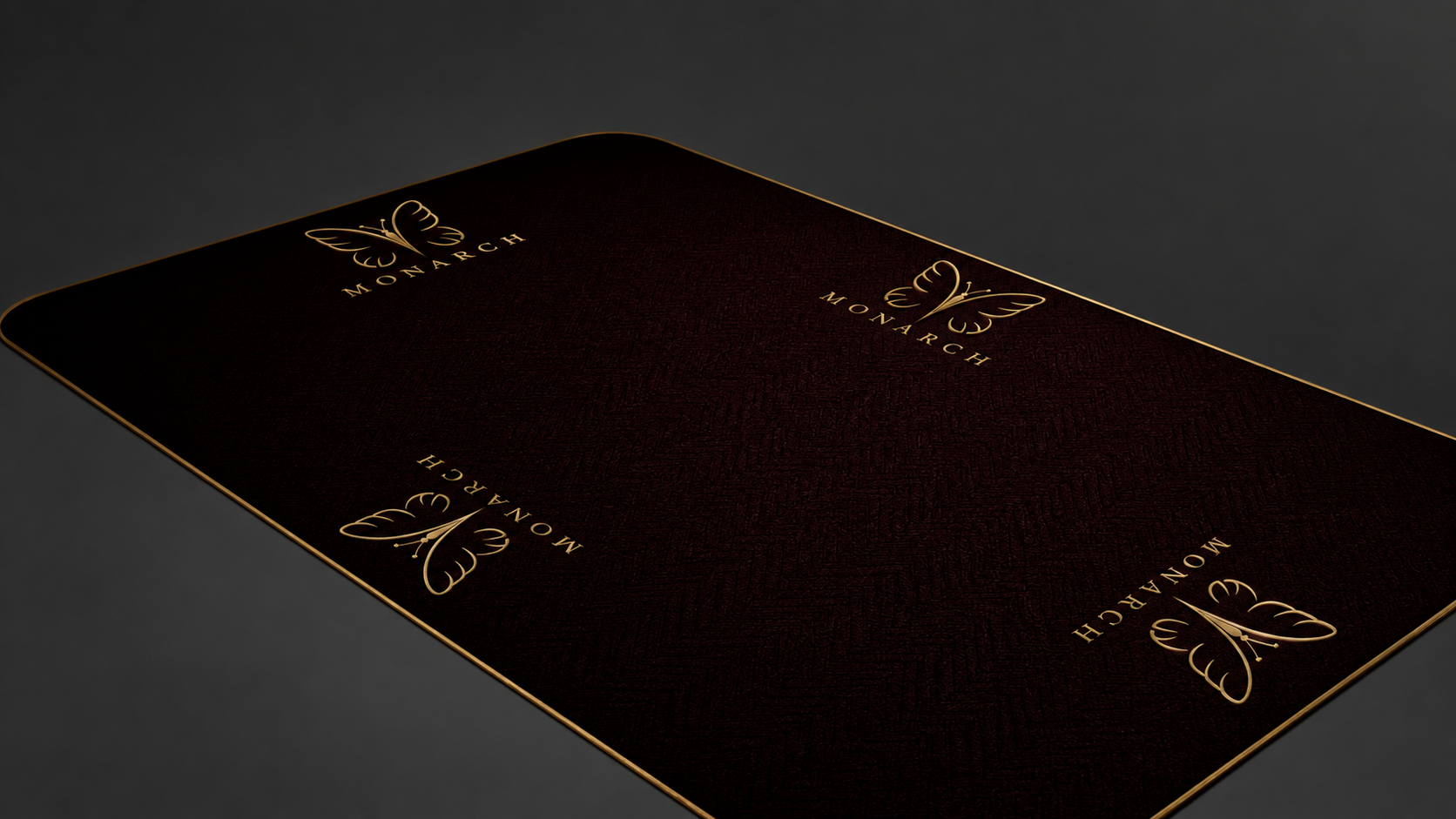 MONARCH black play-area carpet with gold detailing