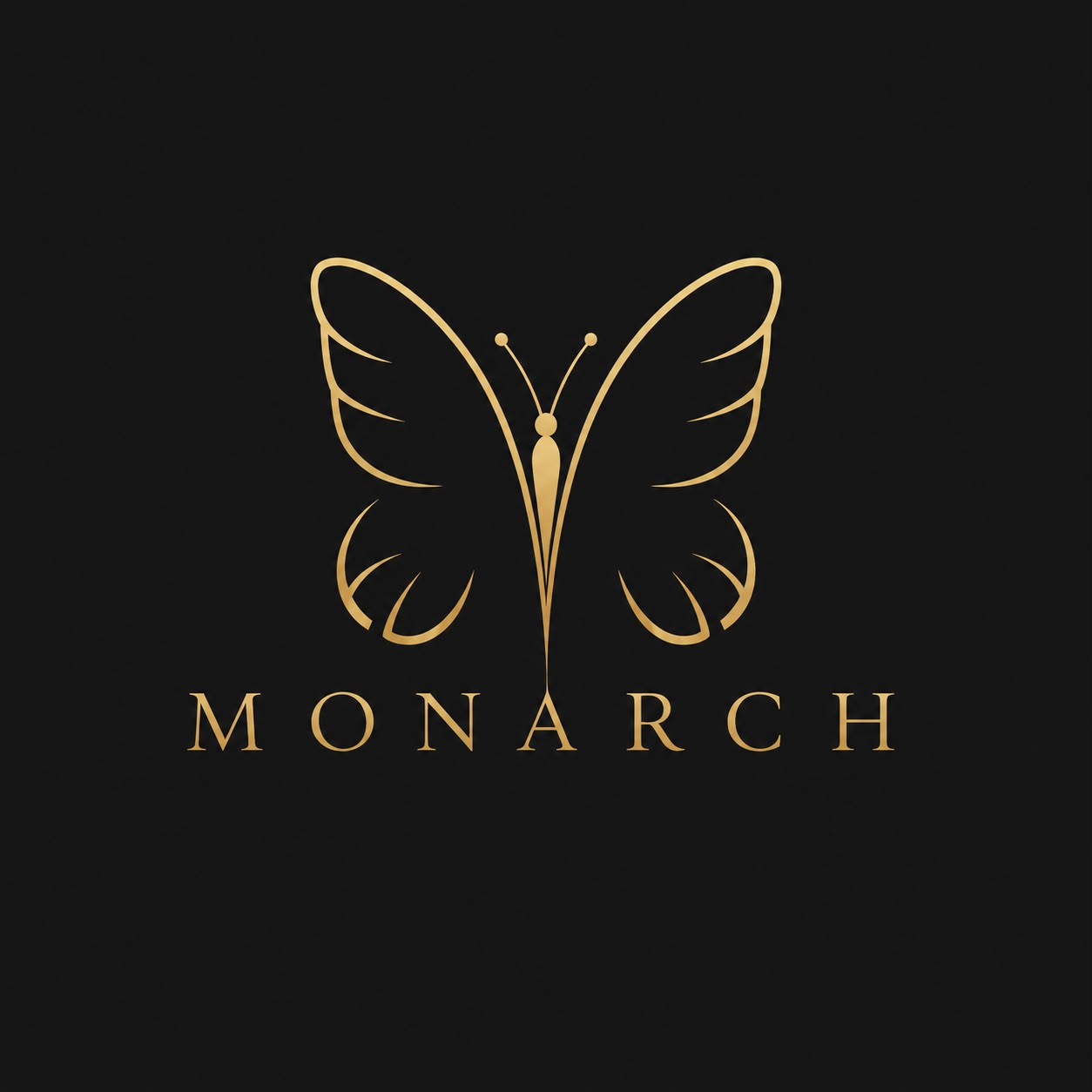 MONARCH butterfly emblem and wordmark